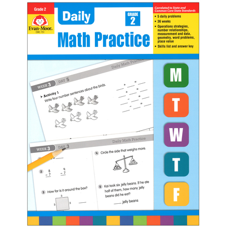 Daily Common Core Math Practice, Grade 2 -  EVAN-MOOR, 751